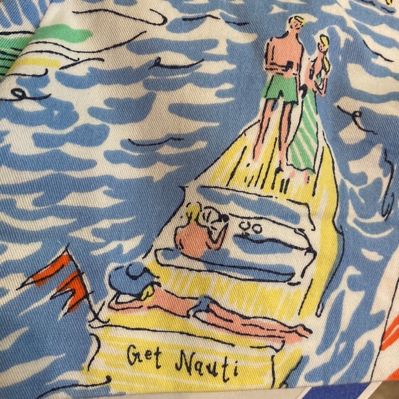 Lilly Pulitzer ‘Get Nauti’ shorts Sz 6 with pockets back zip with button - Picture 6 of 12